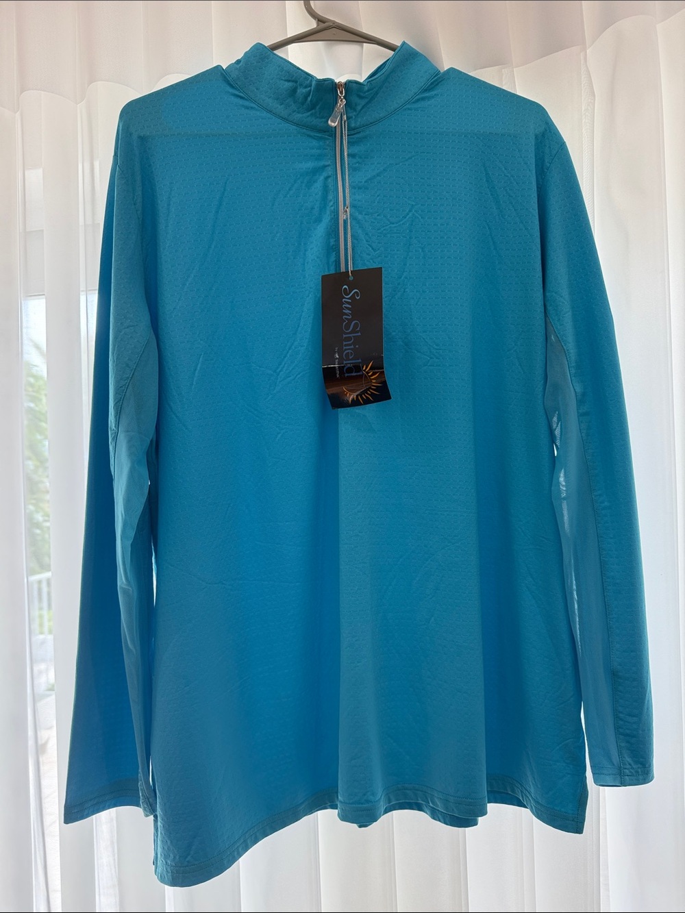 SmartPak SunShield Aqua Blue Lightweight Sun Shirt